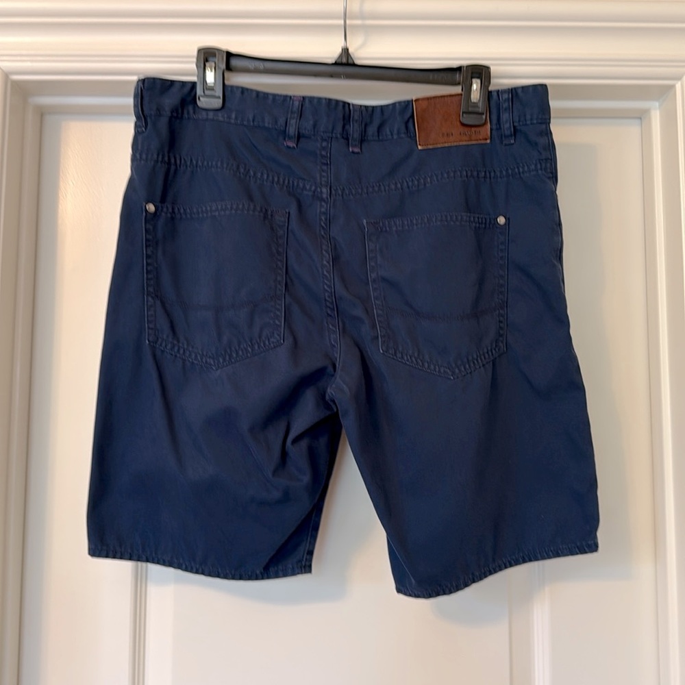 Ted Baker Men’s 5 Pocket Cotton Blue Shorts - Picture 2 of 13